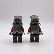 LEGO LORD OF THE RINGS LEGO MINIFIGURES URUK-HAI 2X W/ ARMOUR FROM 9471 NICE! 