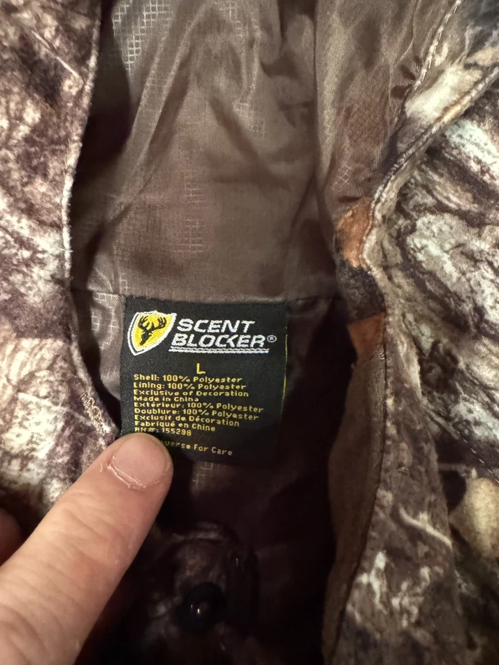 ScentBlocker Men’s Drencher Hunting Jacket Men’s L Camo Hooded Scent Control - Image 2 of 4