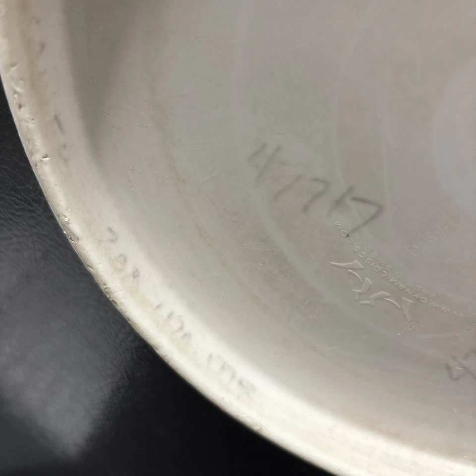 Dynamic Discs Classic Hard Judge 176g White Old Flight Numbers 2/4/0/0.5 Used - Image 3 of 4