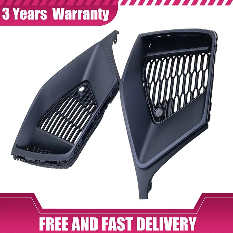 For 2019-2023 Audi Q8 Front Bumper Trim Molding & Outer Grille Driver Passenger