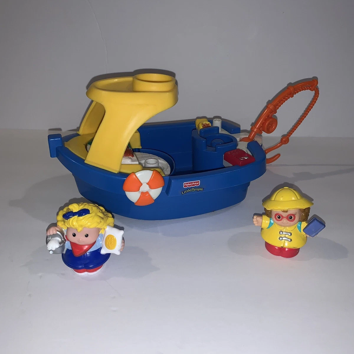 Fisher Price Little People - Floaty Boat Fishing Boat With 2 Little People  (F)