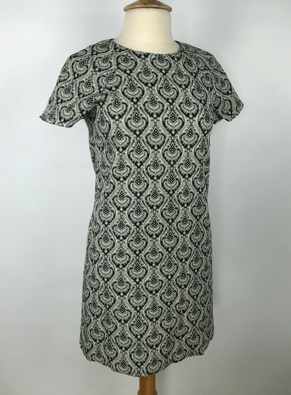 Zara Basic Womens Black Geometric Pattern Boxy Sh… - image 2