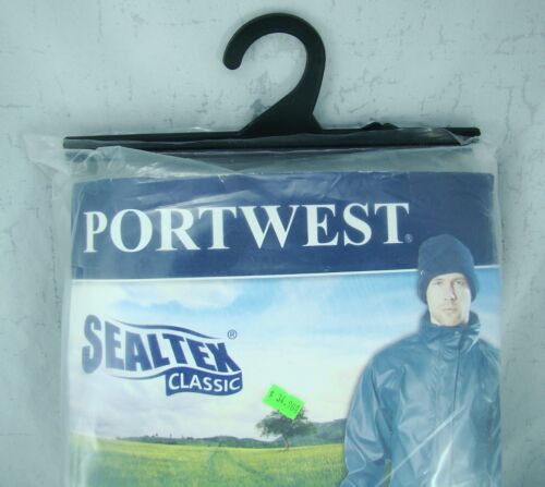 Portwest Sealtex Classic Rain Jacket US450 Mens Waterproof Navy Small NEW - Picture 2 of 6