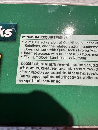 Quickbooks Payroll 2005 Version. Brand New Sealed - Photo 7/8