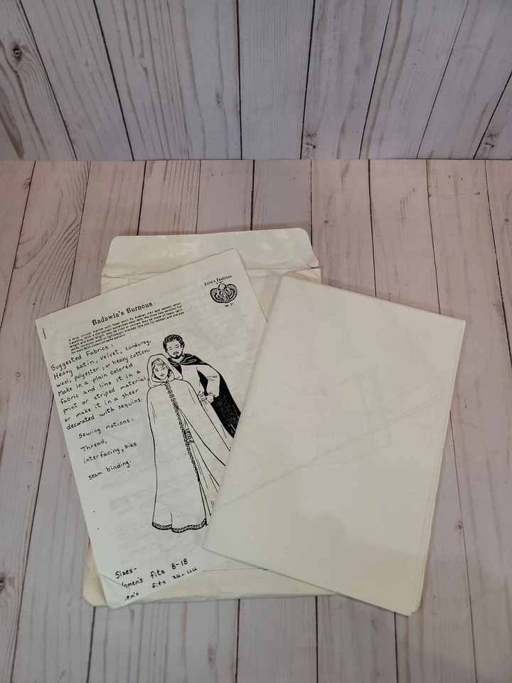 Atria's Fashions 1987 Vintage Pattern No 31 Long Circular Mantle w/ Hood Costume - Image 2 of 2