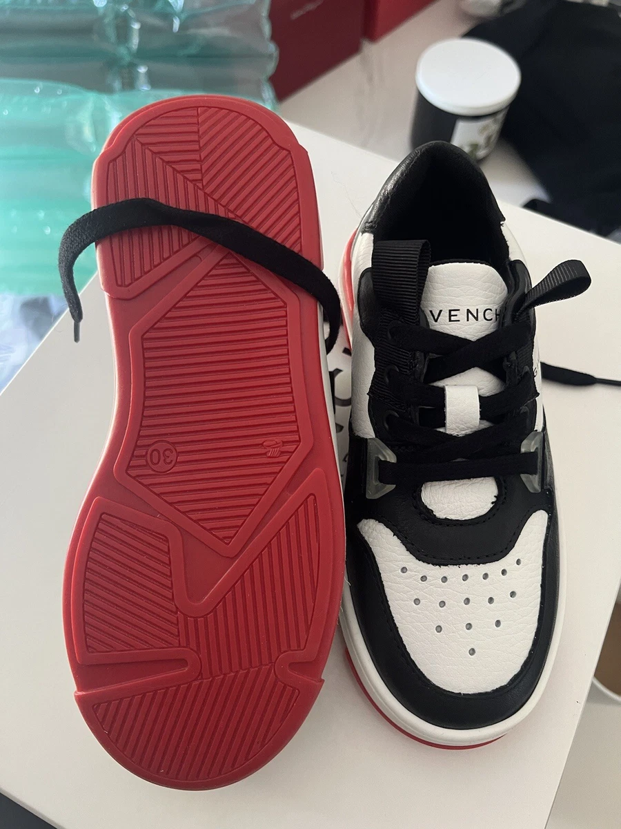 New Authentic Givenchy Boys Kids Tricolor Low Top Logo Sneakers Shoes 30 12 460