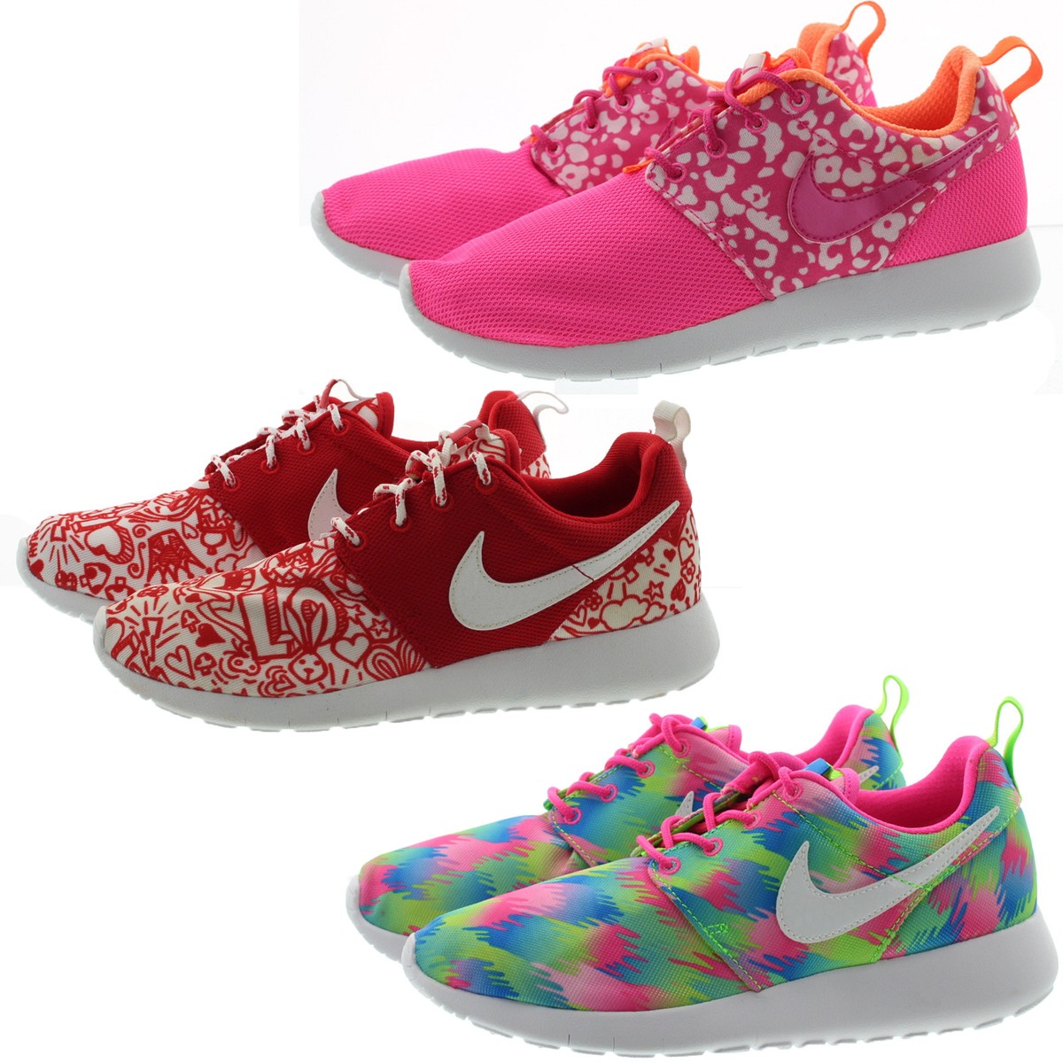 Nike 677784 Kids Youth Boys Girls Roshe One Print Low Top Running Shoes  Sneakers