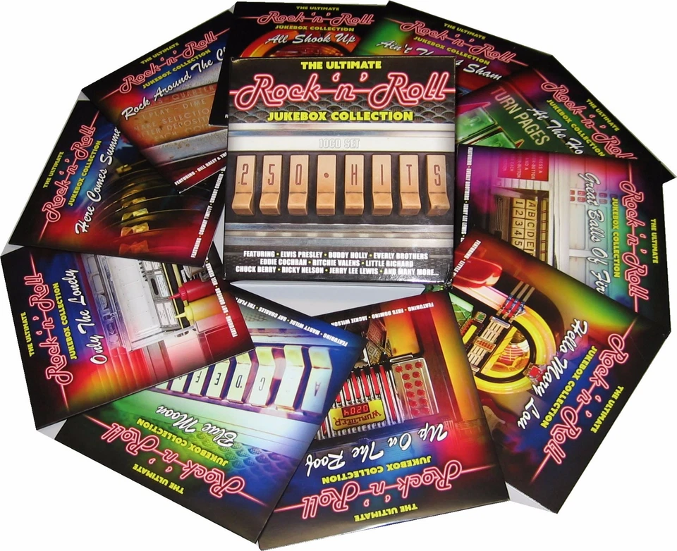 Rock n Roll 10 CDs 250 Hits The Ultimate Jukebox Collection Of 50s 60s Music New - Image 3 of 4
