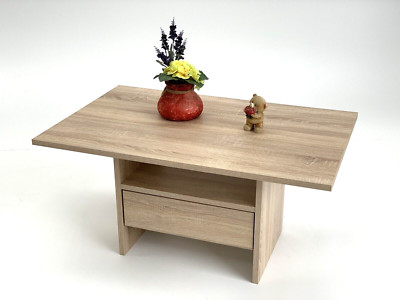 Couchtisch Schublade Beistelltisch Holztisch Kaffeetisch Tisch Sonoma Celine NEU