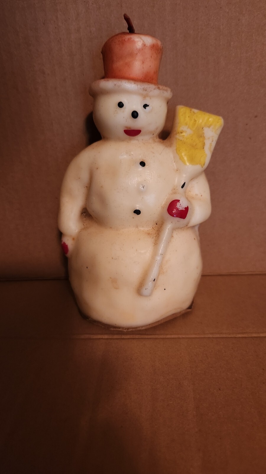 VINTAGE GURLEY SNOWMAN CANDLE ABOUT 7" TALL eBay