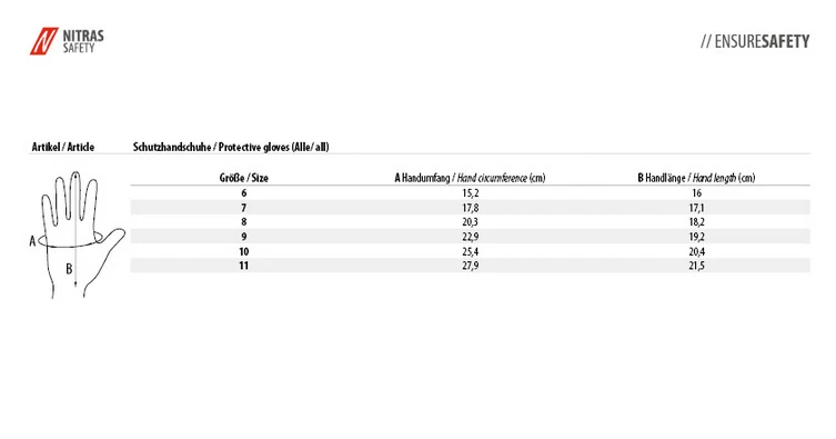 Nitras 03440 Nitrilhandschuhe Arbeitshandschuhe Handschuhe mit Stulpe  12 Paar - Bild 3 von 4