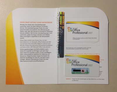 MS Office 2007 Professional MLK Vollversion deutsch inkl.Access 2007