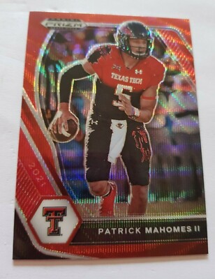 2021 Panini Prizm Draft - Patrick Mahomes II - Texas/Chiefs - Ruby Wave Parallel