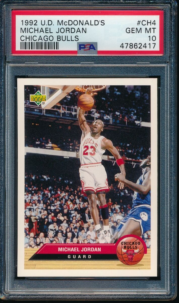 PSA 10 MICHAEL JORDAN 1992-93 Upper Deck McDonald's #CH4 PSA 10 MICHAEL JORDAN 1992-93 Upper Deck McDonald's #CH4