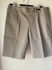 Lands' End MagnaReady Adaptive Chino Khaki Shorts Size 12 School Uniform NWT  s