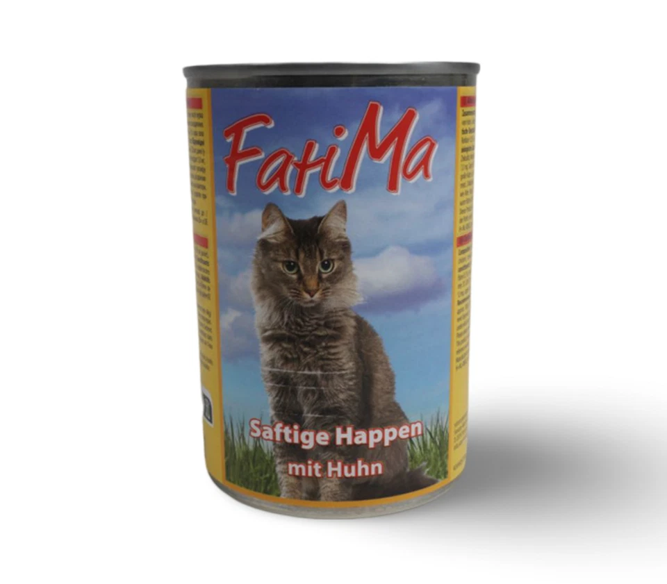 20x400g Fatima saftige Happen mit Huhn Katzenfutter Nassfutter für Katzen Futter