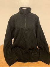Wrangler Hero Fleece Jacket Adult Large 1/4 Zip Black Casual Outdoor