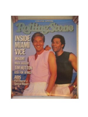 Miami Vice Poster Rolling Stone Magazin Cover Don Johnson Philip Michael Thomas