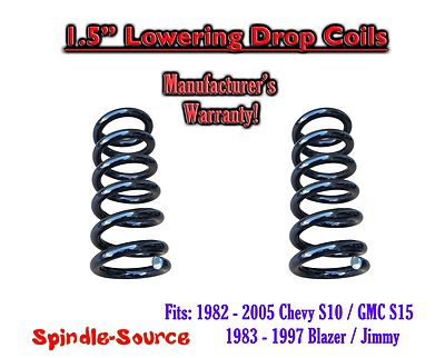 1.5'' Lower Drop Coils Springs Kit FOR 82 - 05 Chevy GMC S10 S15 Jimmy 4Cyl. EXT