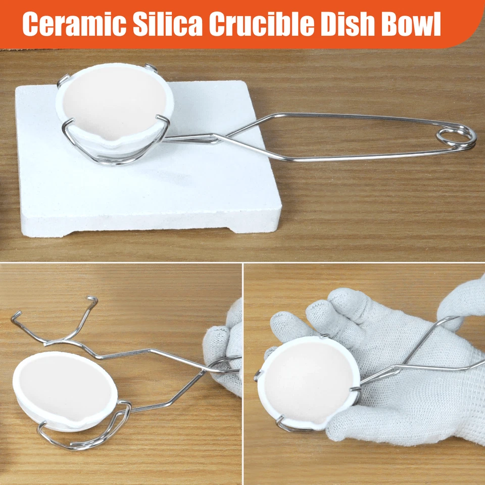 9PCS Graphite Ingot Crucible Mold Set Torch Melting Tools Kit for Gold Silver - Image 3 of 4