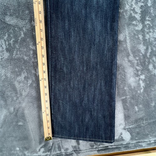 Jean Rock & Republic Bootcut Hombre 36x35 Azul Envejecido Lavado Oscuro Denim Grunge - Imagen 7 de 13