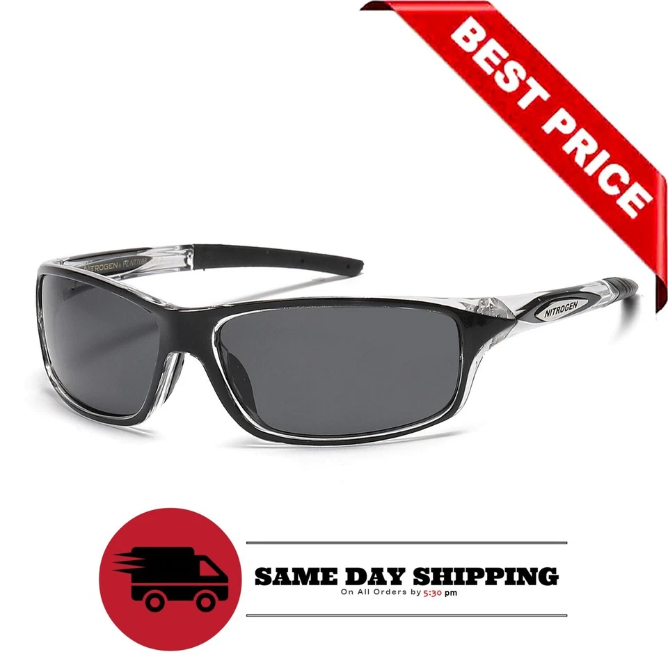 NEW Polarized Men Sport Sunglasses Driving Pilot Fishing Eyewear Wrap Glasses US - Image 4 of 4