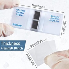 27g Neubauer Hemocytometer Cell Counting Chamber + Bright Line Hemocytometer USA