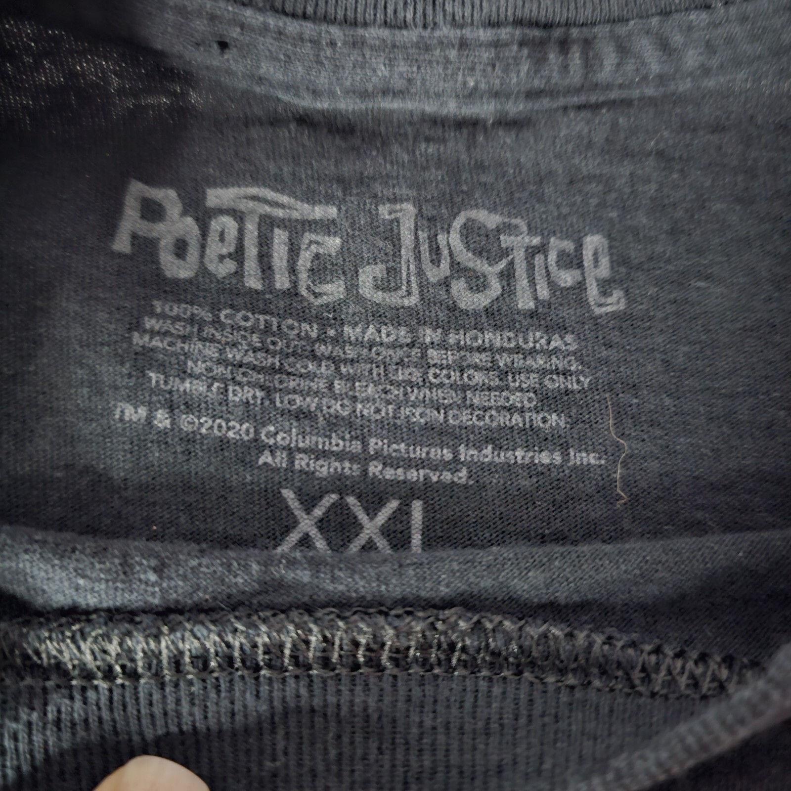 FILA 2 T shirt uomo Tupac Shakur XXL nera stampa grafica braccio della morte giustizia poetica