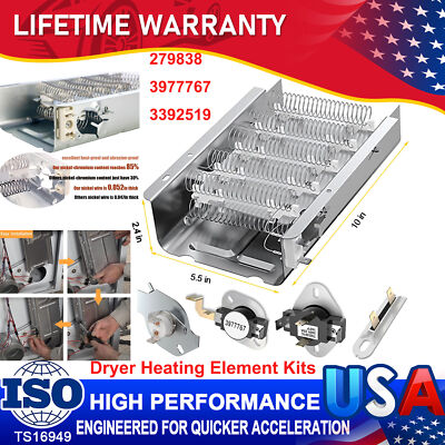 #ad Dryer Heating Element Thermostat For Amana Roper NED4655EW1 Whirlpool WED4815EW1 $28.99
