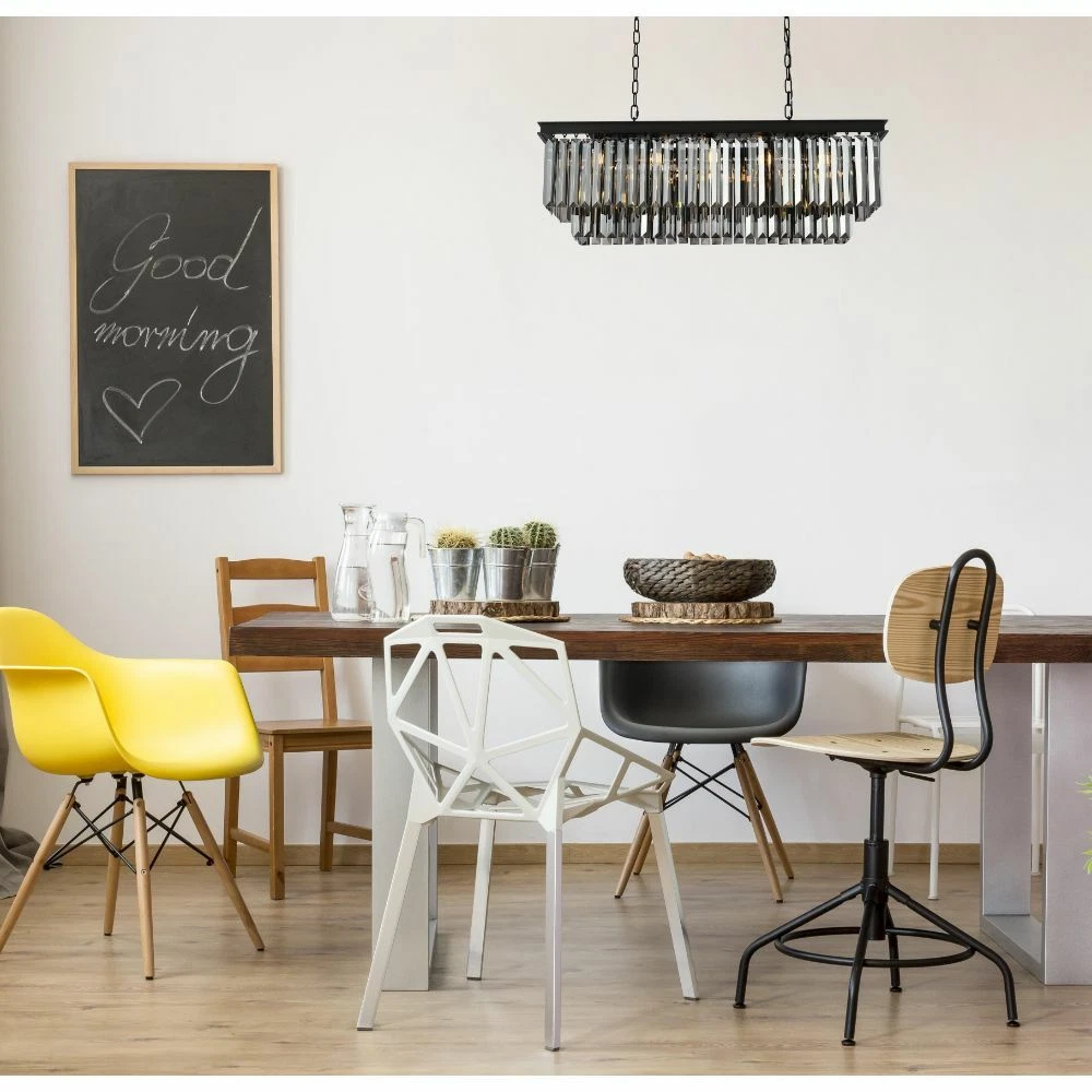 Matte black 2024 dining room light