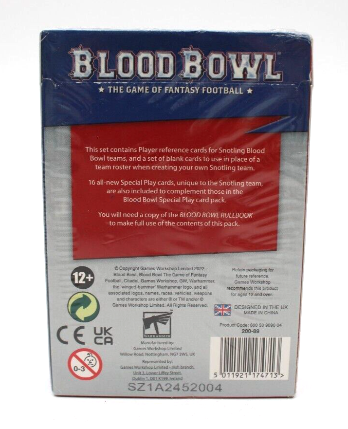 Blood Bowl: Snotling Team – Squadra Completa – Games Workshop – Nuovo