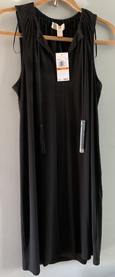 Michael Kors Womens Black Dress Tassel Rope Drawstring -SMALL- Style #QU98EXW03G