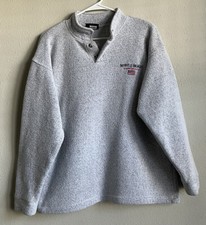 Vintage 90s Henley Gray Cozy Sweatshirt Myrtle Beach Souvenir Size M Unisex