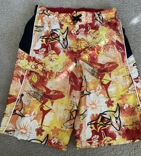 Ocean Pacific Board Shorts Swim Trunks Boys XL 14-16 All Over Print