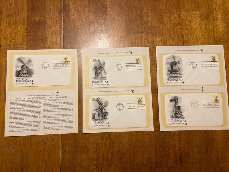 Postal Commemorative Society 1ST Day Covers 1980-1981. Windmills Aviation