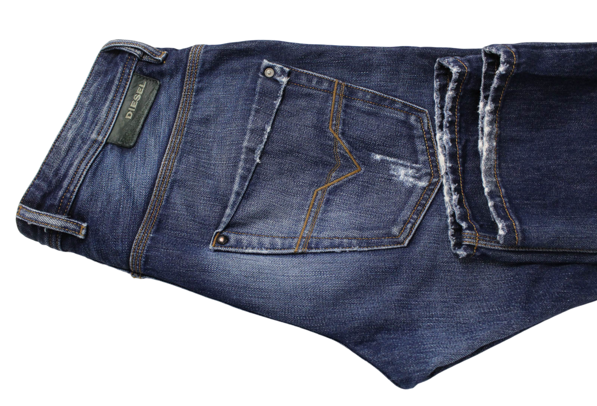 DIESEL Krooley 008YM Jeans Men's W30/L34 Slim Ripped DIESEL Krooley 008YM Jeans Men's W30/L34 Slim Ripped
