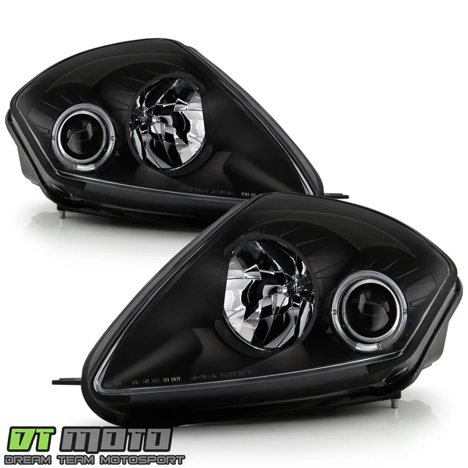 Par de faros proyectores LED halo negros para Mitsubishi Eclipse 2000-2005 Foto 3 de 4