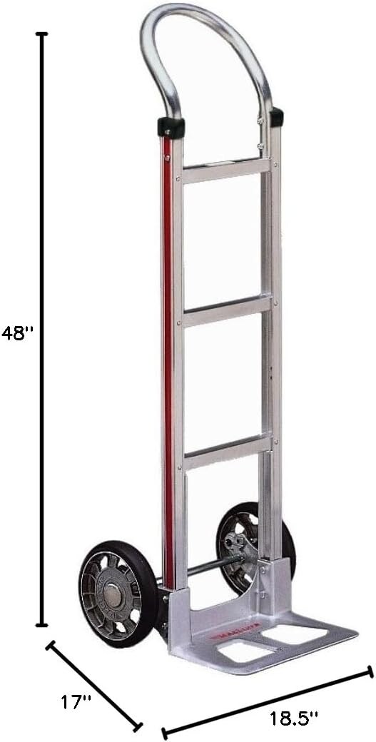 Magliner Aluminum Hand Truck, Horizontal Loop Handle, 14