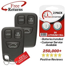 2 Remote Key Fob 3btn for 1998 1999 2000 Volvo S70