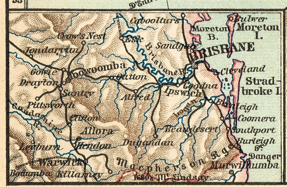 Mapa original antiguo vintage de Australia 1910 Tasmania Canberra Melbourne Sydney Foto 3 de 4