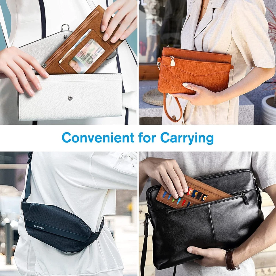 Estuches para tarjetas de visita con bloqueo RFID delgados porta billetera para tarjetas de crédito bolsa de cambio Foto 4 de 4