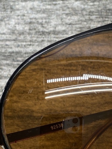 Aviator Sunglasses Amber Lens Black Frames 92538 Hand Finished Pilot Driving - Picture 18 of 18