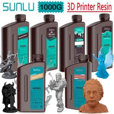 SUNLU 1KG 3D Printer Resin Water-Wash ABS/Standard Plus/Toughness Resin/ABS-Like