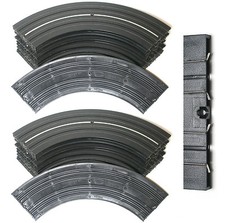 12pc 1963 Aurora Slot Car Lock and Joiner 1/4 9" CORNER CURVE TRACK 1519 OK Used