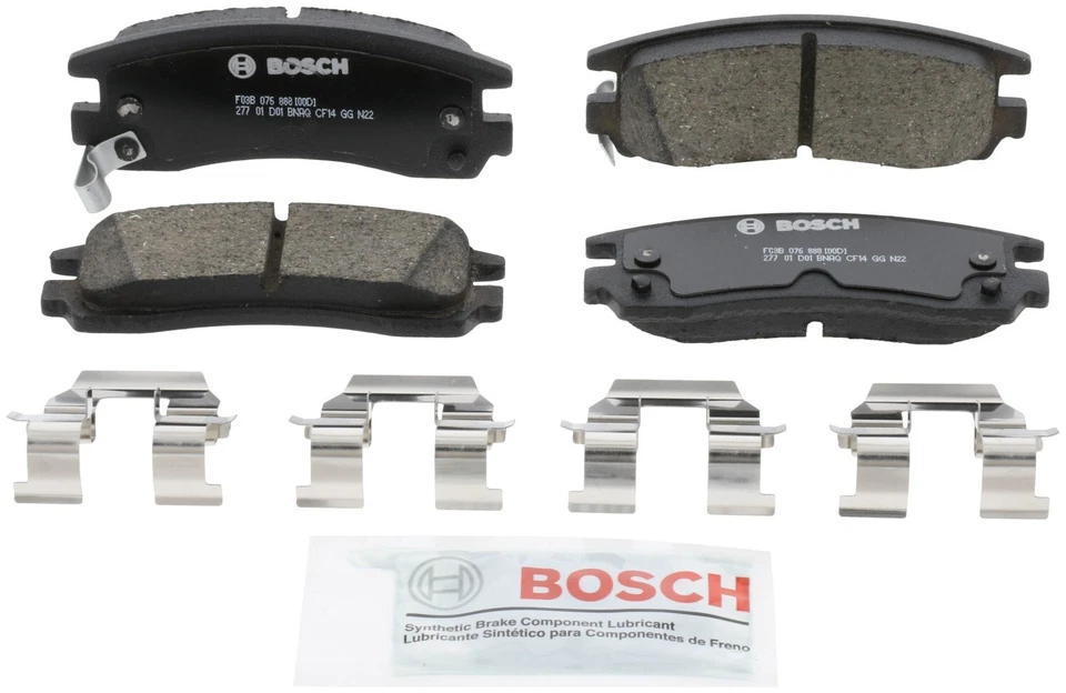 Pastilhas de freio traseiras de cerâmica QuietCast Bosch Pontiac Montana 2000-2005 2001 2002 - Imagem 3 de 4