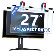 2-Pack Magnetic Hanging 27 Inch Computer Screen Protector Blue Light and