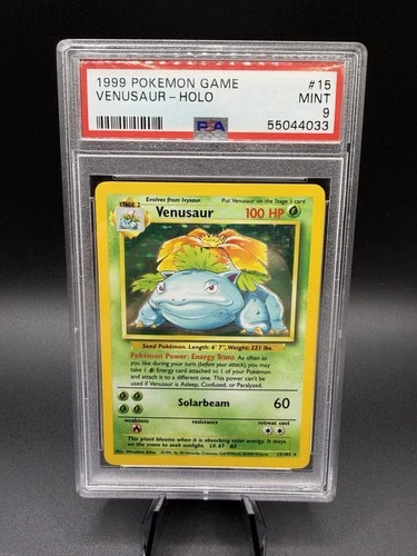 1999 Pokemon Game Base Set Unlimited Venusaur Holo Rare 15/102 #15 PSA 9 MINT