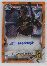 2021 Bowman Sapphire Edition Orange Refractor 15/25 Ismael Mena Auto 1p5