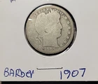 1907 Barber Quarter. Lots Of Wear