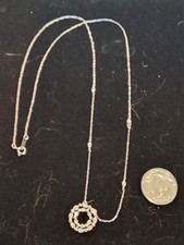 14k white gold necklace with diamonds